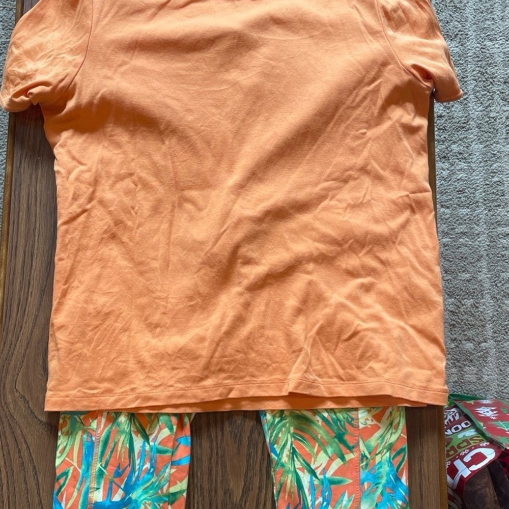 Chico's Vibrant Orange and Blue Top